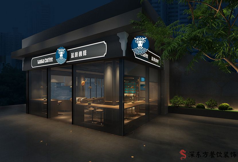 蓝鹿咖啡厅-西餐厅设计(深圳龙华店)