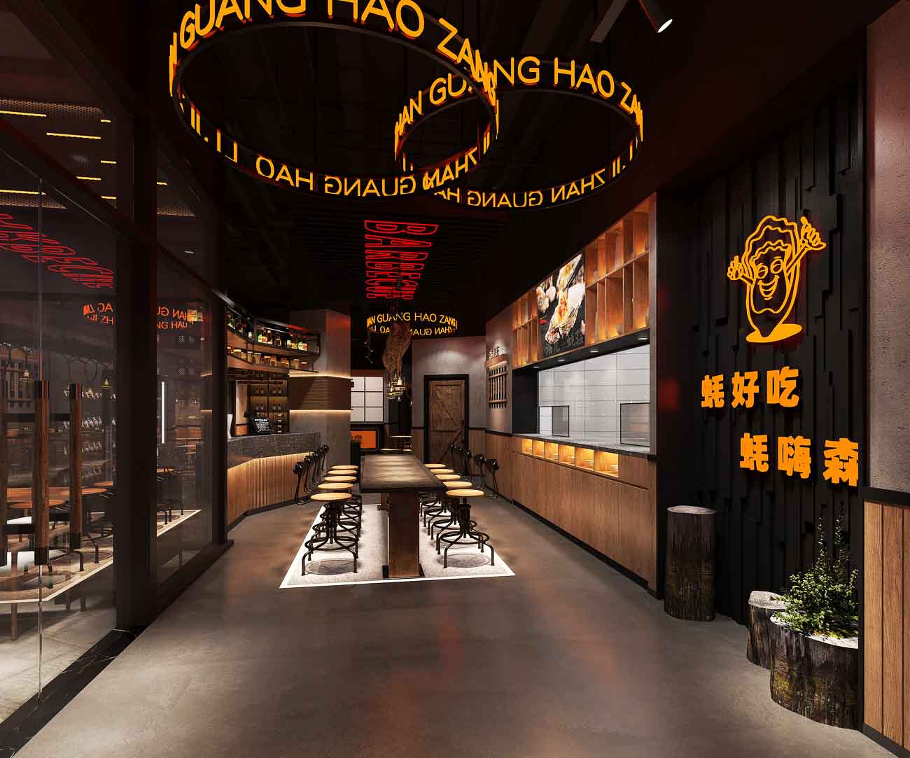 湛江蚝庄-品牌连锁餐厅设计(深圳龙华店)
